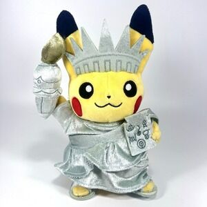Pokémon Center Liberty Pikachu Plush Statue of Liberty New York Exclusive NYC 9"